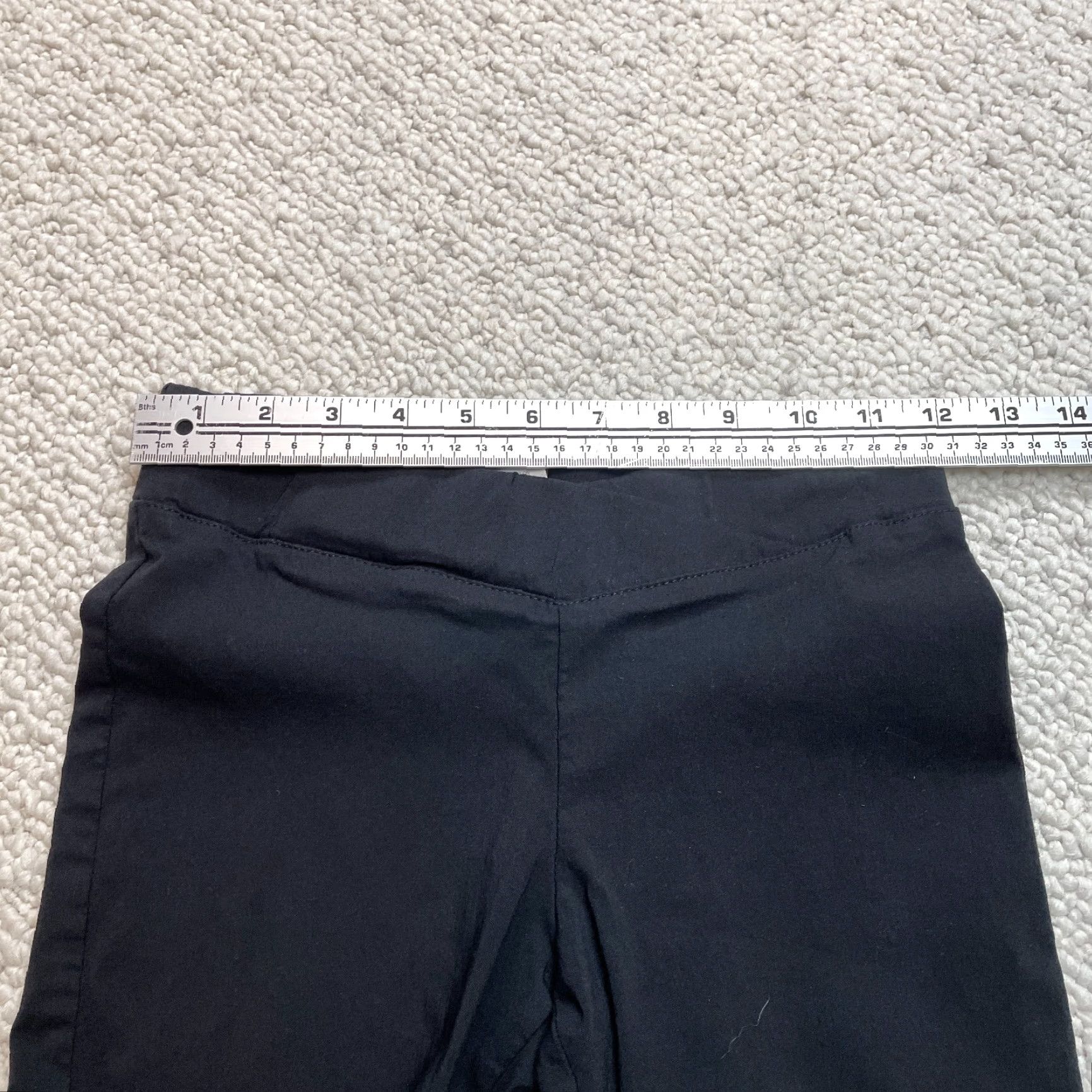 Vintage 2B Clothing Sweatpants Women Small Black Solid Stretch Rayon Nylon Spandex 24x30 Jersey Low Rise Inseam 30 in Size 42" / US 20 - 5 Thumbnail