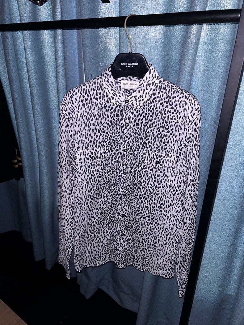Saint Laurent Paris Saint Laurent size 41 13FW First Year Snow Leopard Shirt 2 Size US L / EU 52-54 / 3 - 1 Thumbnail