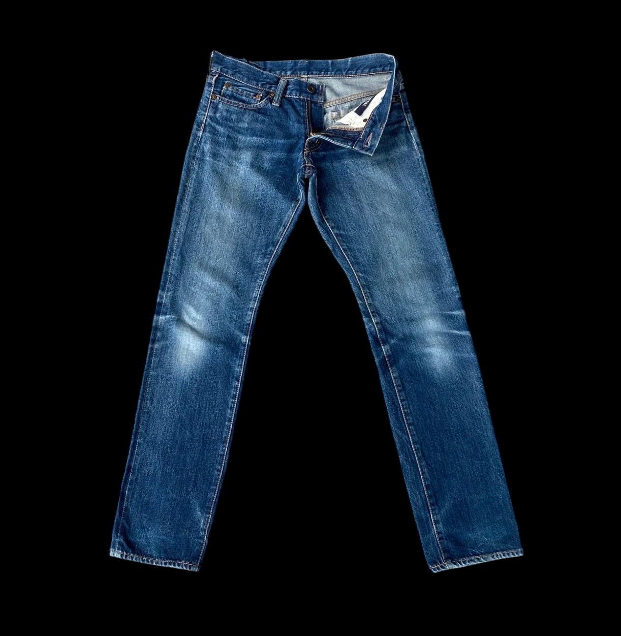 Kapital VINTAGE KAPITAL BY KIRO HIRATA FADED BLUE LOWRISE SLIMFIT Size US 27 - 9 Thumbnail
