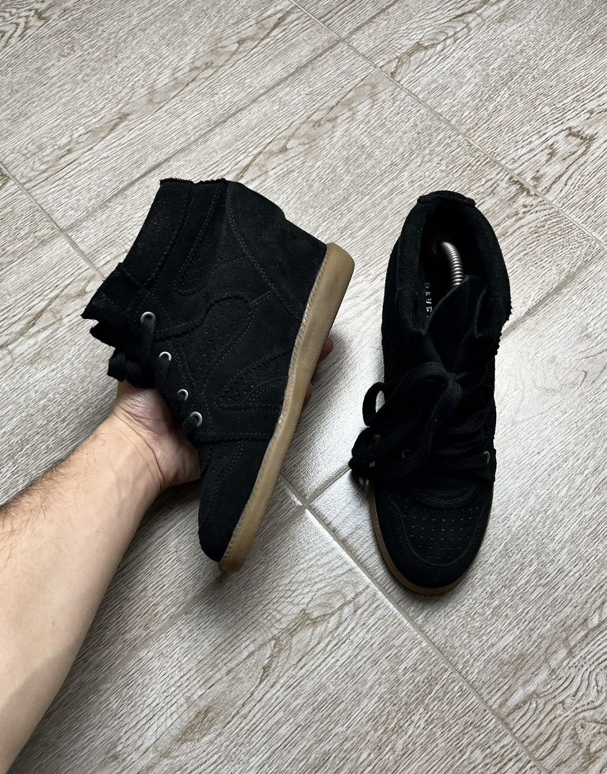 Isabel Marant Etoile ISABEL MARANT ETOILE STYLE BEKETT HYPE BLACK SNEAKERS Size US 8 / IT 38 - 7 Thumbnail