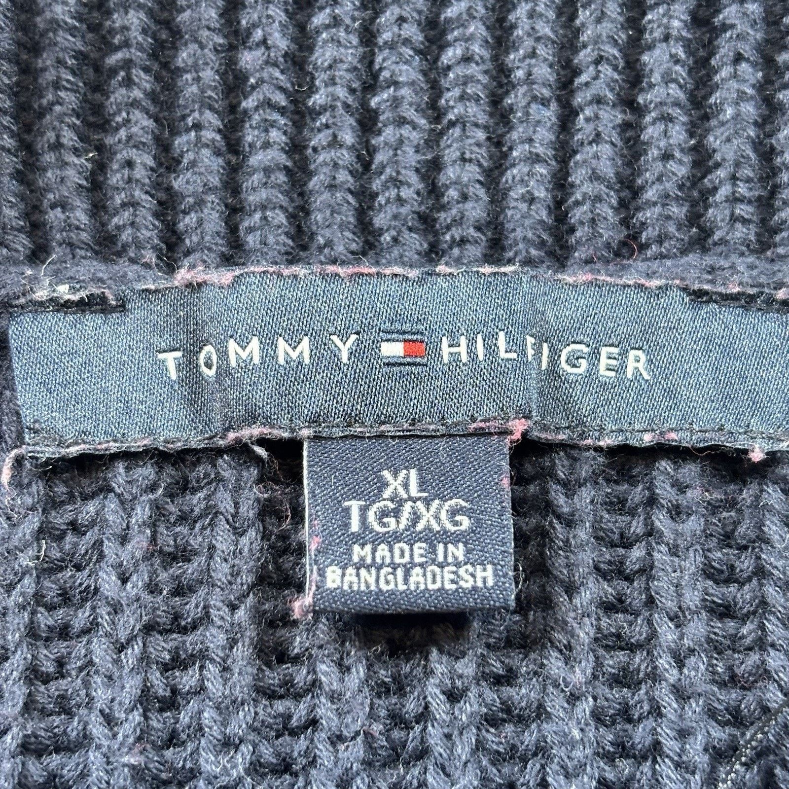 Tommy Hilfiger Tommy Hilfiger Sweater Women XL Cable Knit Colorblock Cotton Size XL / US 12-14 / IT 48-50 - 3 Thumbnail