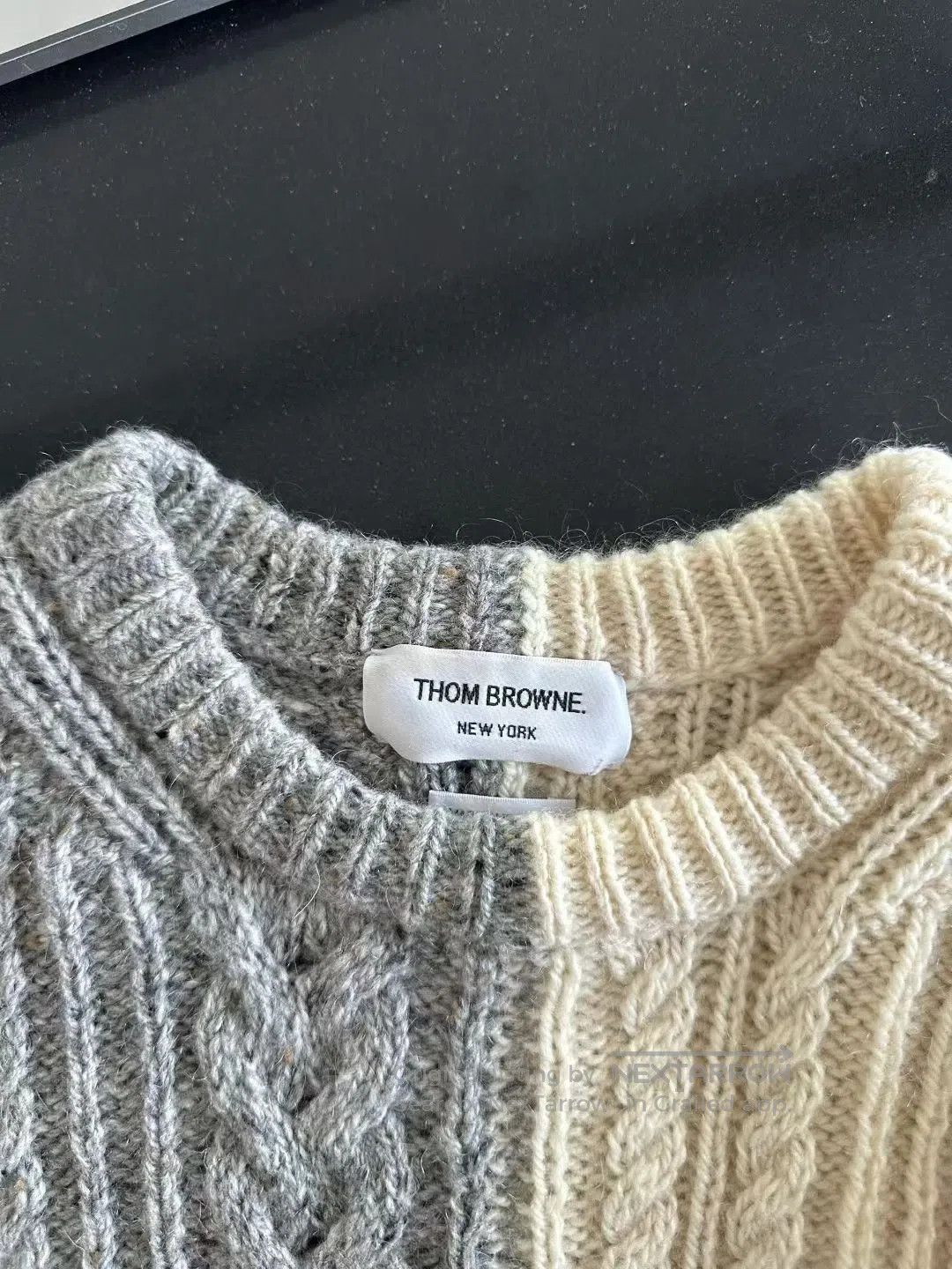 Other Thom Browne Grey and White Color-Block Wool Sweater| Size US XL / EU 56 / 4 - 3 Thumbnail