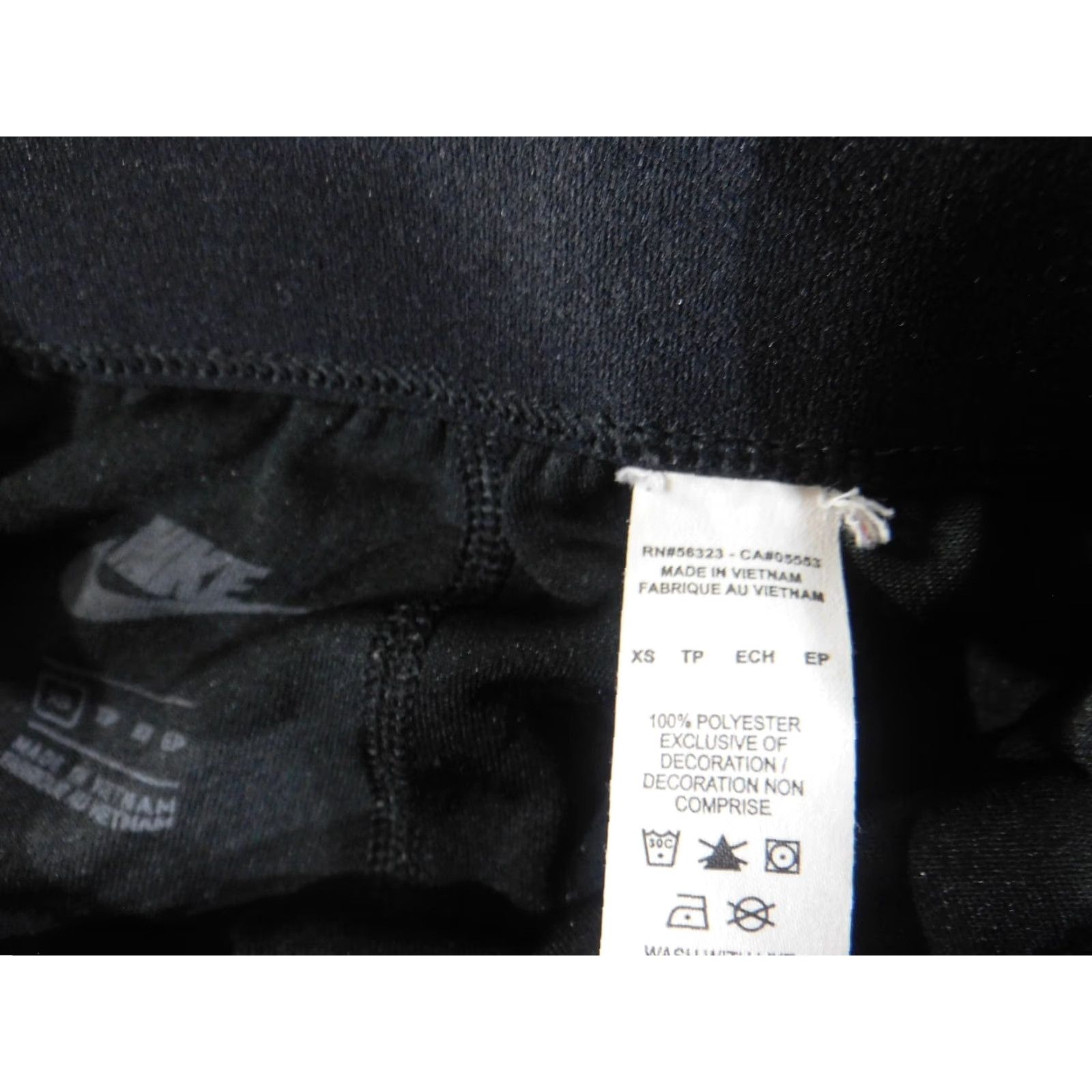 Nike Nike Leggings Women XS Black Logo Dri-FIT Velour Walk Compression Stretch Athletic Size 40" / US 18 - 7 Thumbnail