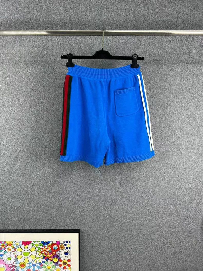 Gucci GUCCI x ADIDAS Blue Embroidered Logo Shorts-2506 Size US 30 / EU 46 - 2 Thumbnail