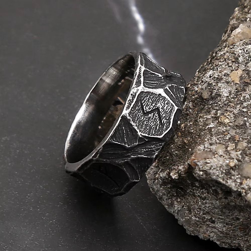 Jewelry Creative Runes Ring Simple Jewelry Size ONE SIZE - 4 Thumbnail