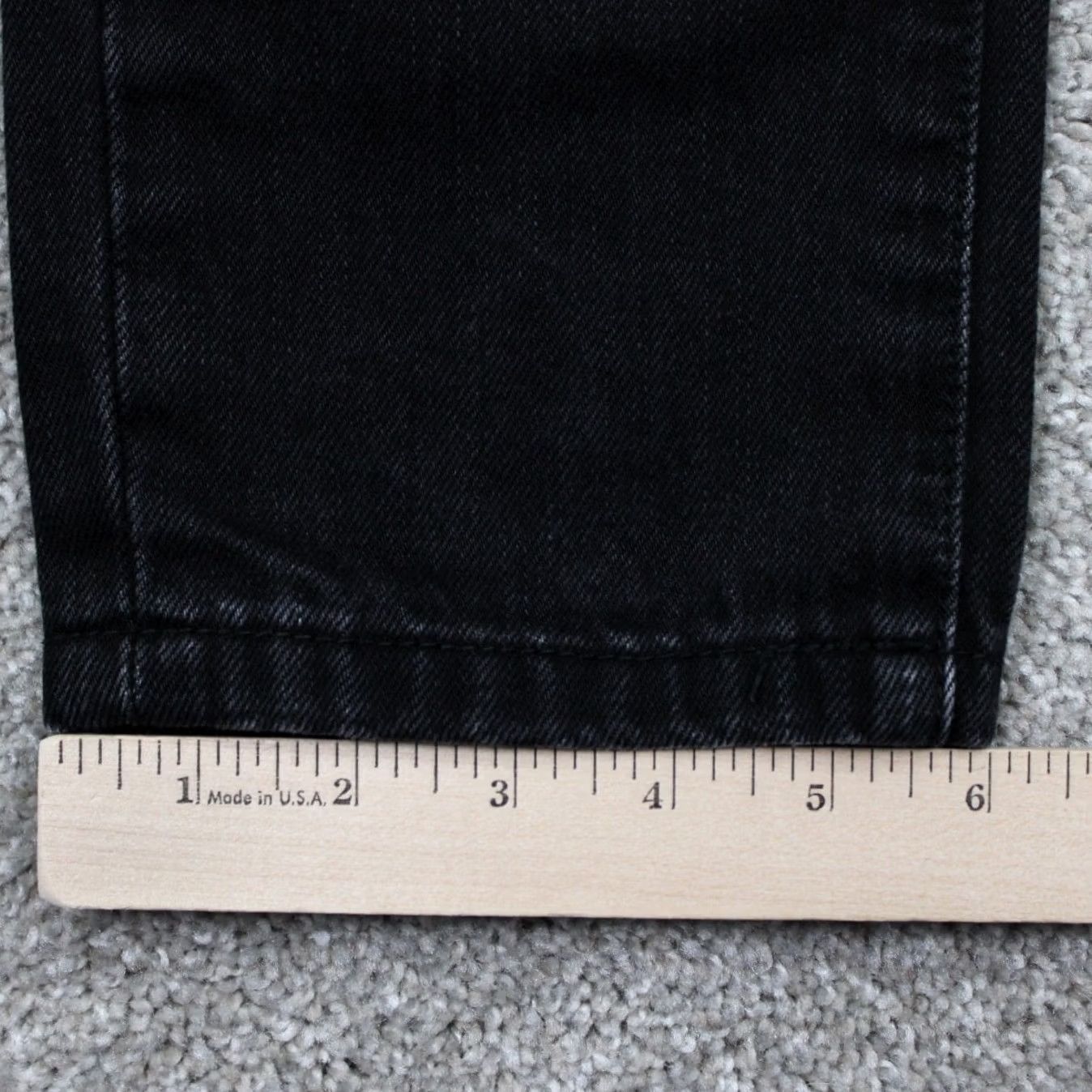 MNML MNML Jeans Mens 32 Black Distressed Button Fly Cotton/Polyester Inseam 32" Jeans Size US 32 / EU 48 - 5 Thumbnail