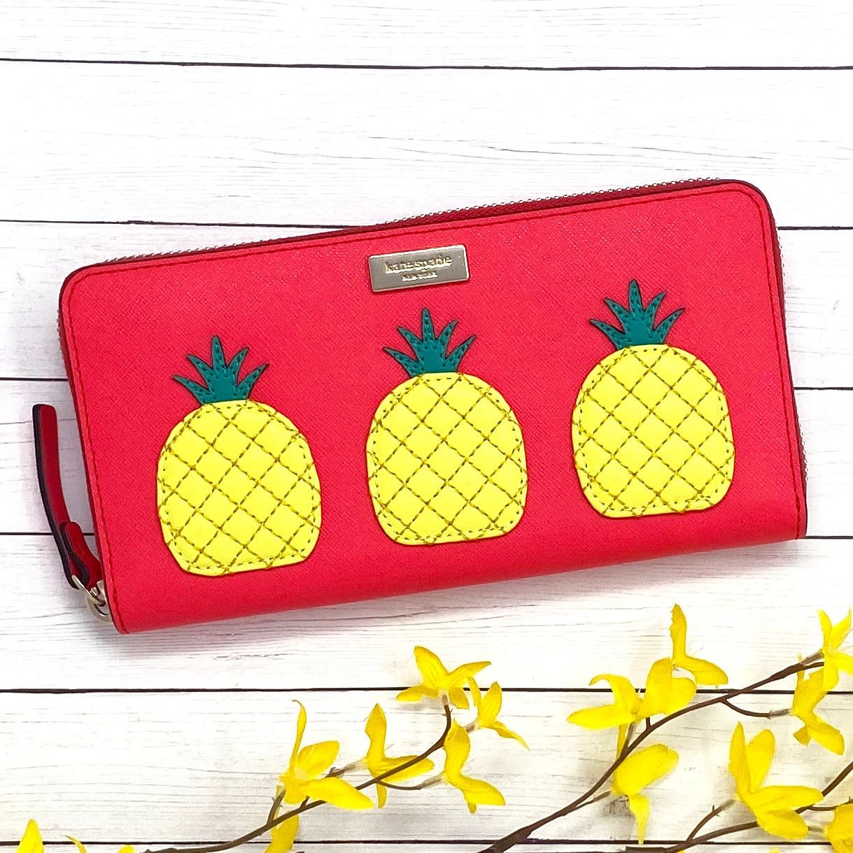Kate Spade Kate Spade How Refreshing Neda Pineapple Wallet wlru2885 Size ONE SIZE - 1 Thumbnail