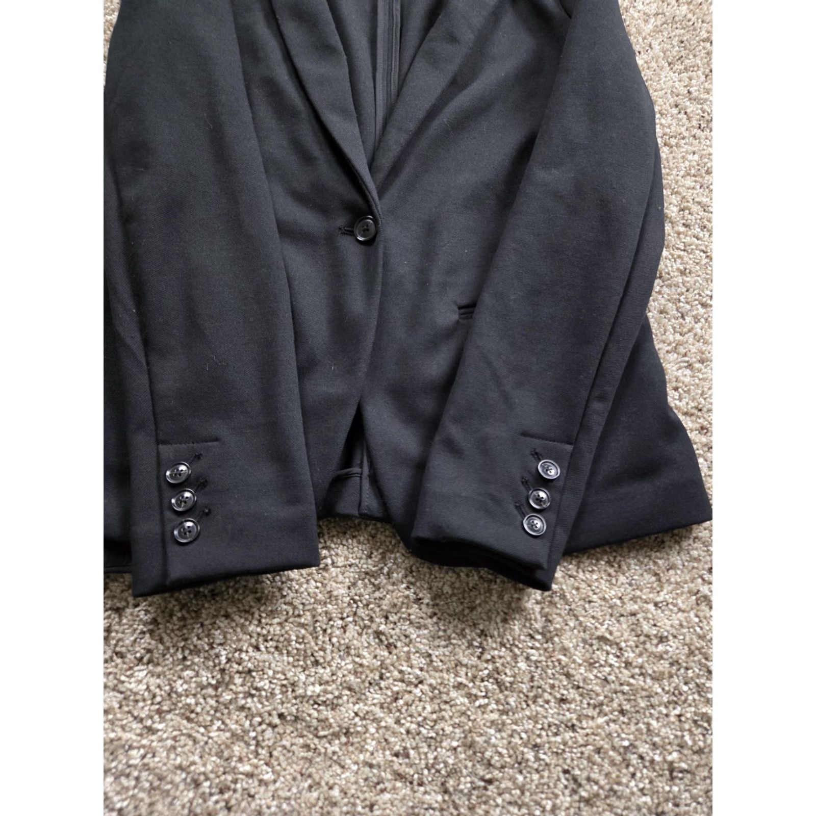 Banana Republic Banana Republic Unstructured Blazer Jacket Womens 4 Black One Button Stretch Size S / US 4 / IT 40 - 3 Thumbnail