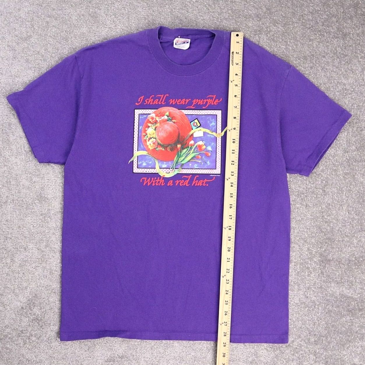 Vintage VINTAGE Purple Short Sleeve T-Shirt L Adult Purple Love Retro Size US L / EU 52-54 / 3 - 3 Thumbnail