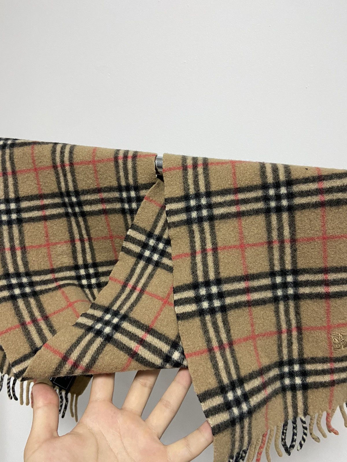 Burberry × Vintage Burberry scarf nova check wool cashmere vintage small logo Size ONE SIZE - 3 Thumbnail
