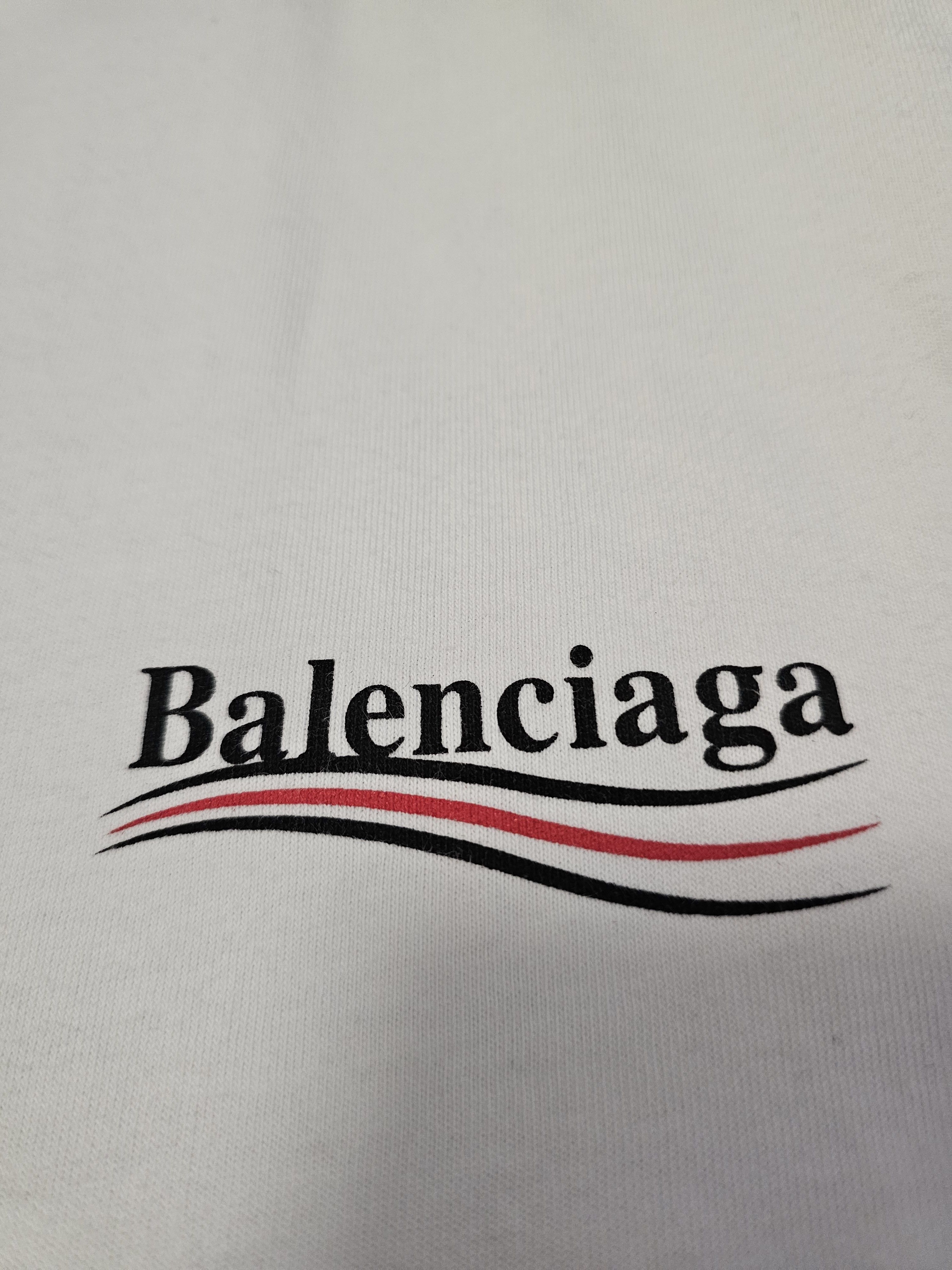 Balenciaga Balenciaga Men's White Oversized T-Shirt XXS Size US XXS / EU 40 - 2 Thumbnail
