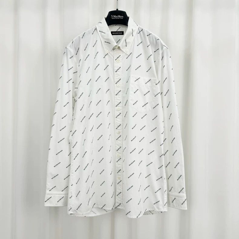 Balenciaga size 41 Bullet monogrammed long-sleeved shirt