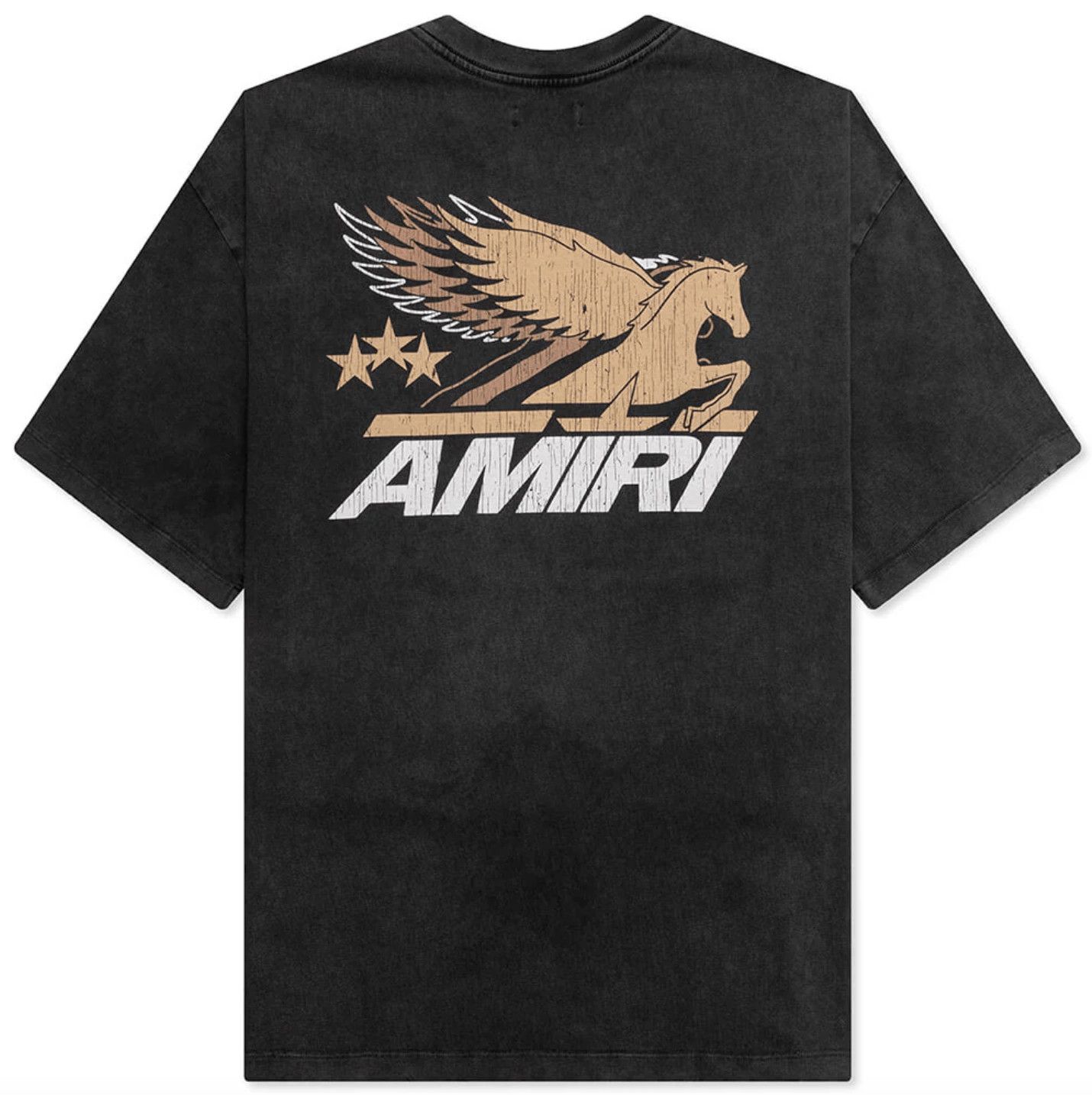 Amiri Amiri Vintage Pegasus Short Sleeve Tee Shirt Black Size US XS / EU 42 / 0 - 1 Thumbnail