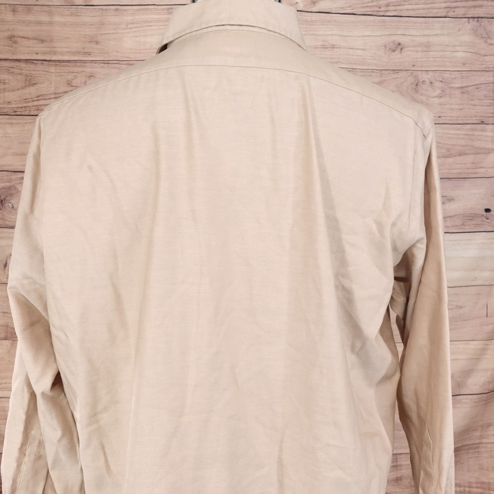 Ralph Lauren Vintage Ralph Lauren Classic Fit Non Iron Brown Dress Shirt Adult Medium 16 Mens Size 42R - 6 Thumbnail