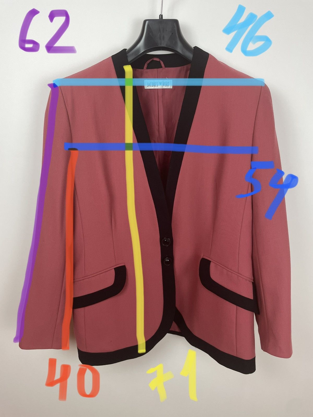 Vintage JACQUES VERT VINTAGE Blazer Jacket Womens Size US12 Size XL / US 12-14 / IT 48-50 - 17 Thumbnail