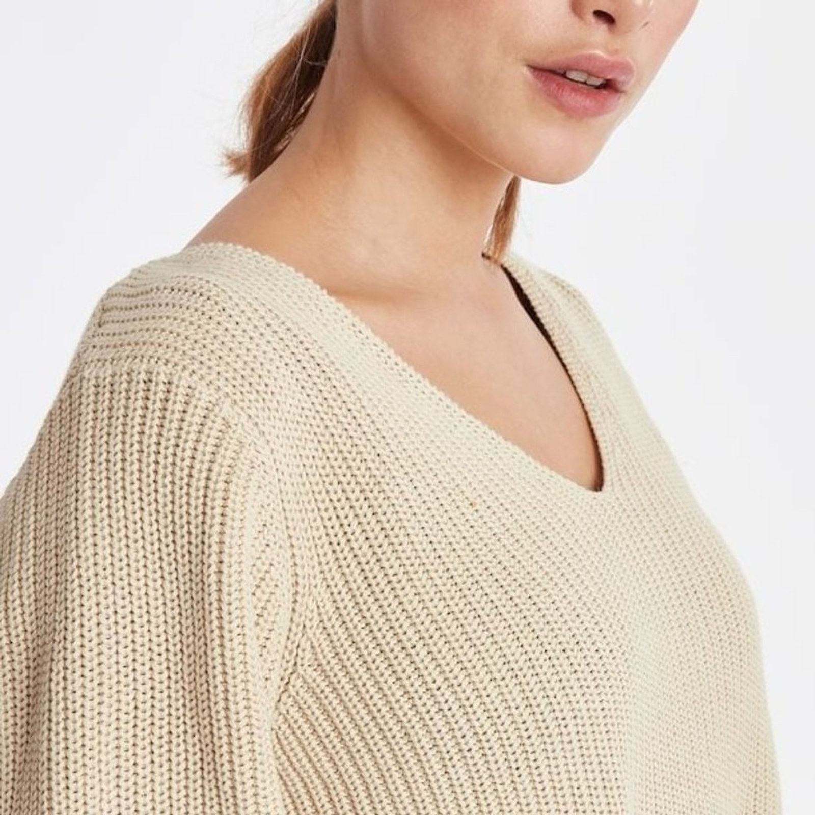 Old Navy OLD NAVY Women’s Oatmeal Cropped Knit Sweater Sz S Size S / US 4 / IT 40 - 1 Thumbnail