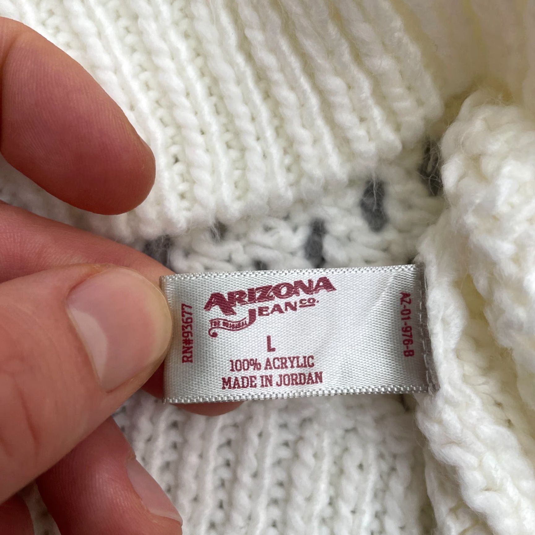 Vintage Arizona Jeans Sweater Womens Large White Open-Knit Crochet Pullover Breathable Lightweight Solid Crew Neck Casual Designer Size L / US 10 / IT 46 - 5 Thumbnail