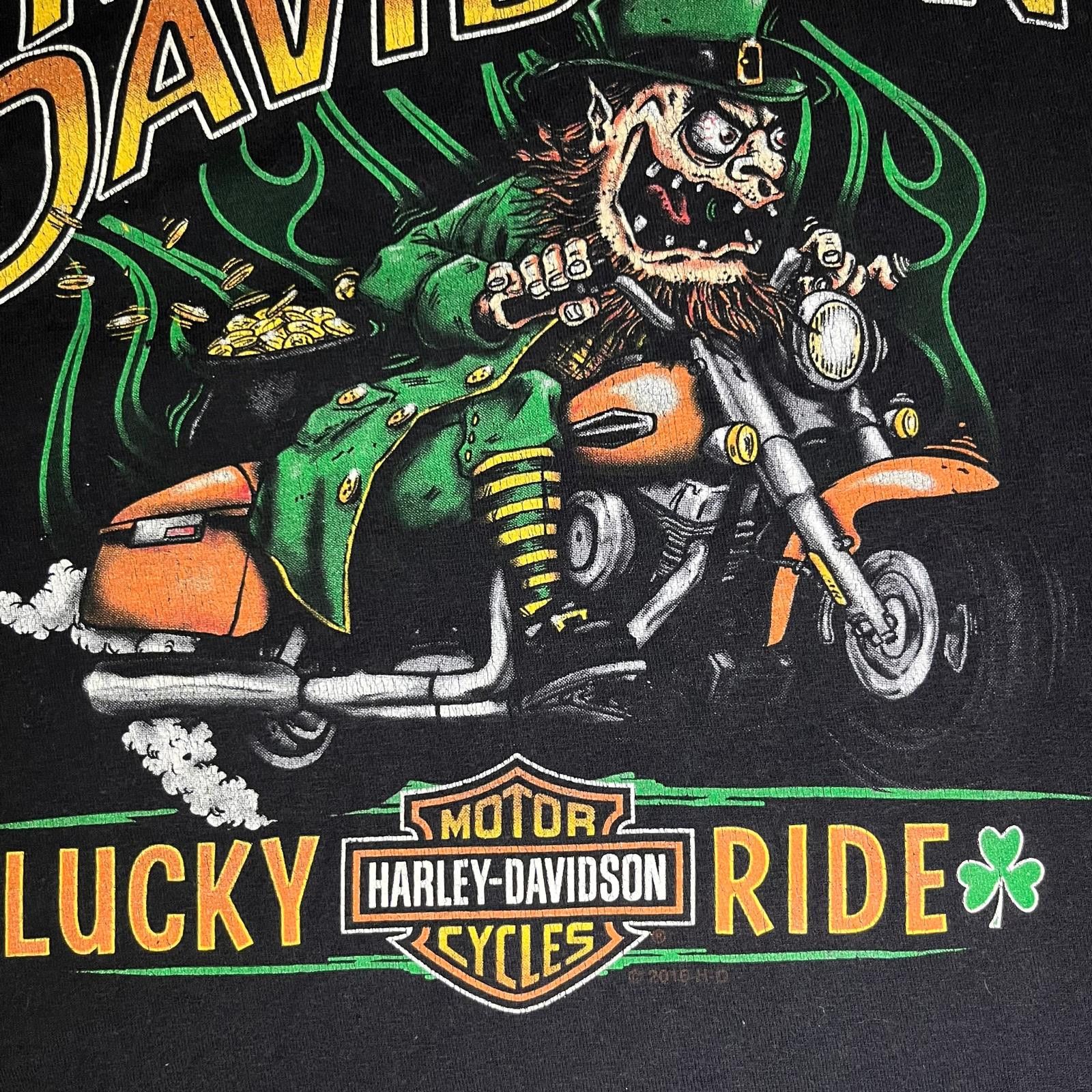 Harley Davidson Harley-Davidson 🍀 “Lucky Ride” Leprechaun Tee – Size L Size US L / EU 52-54 / 3 - 5 Thumbnail