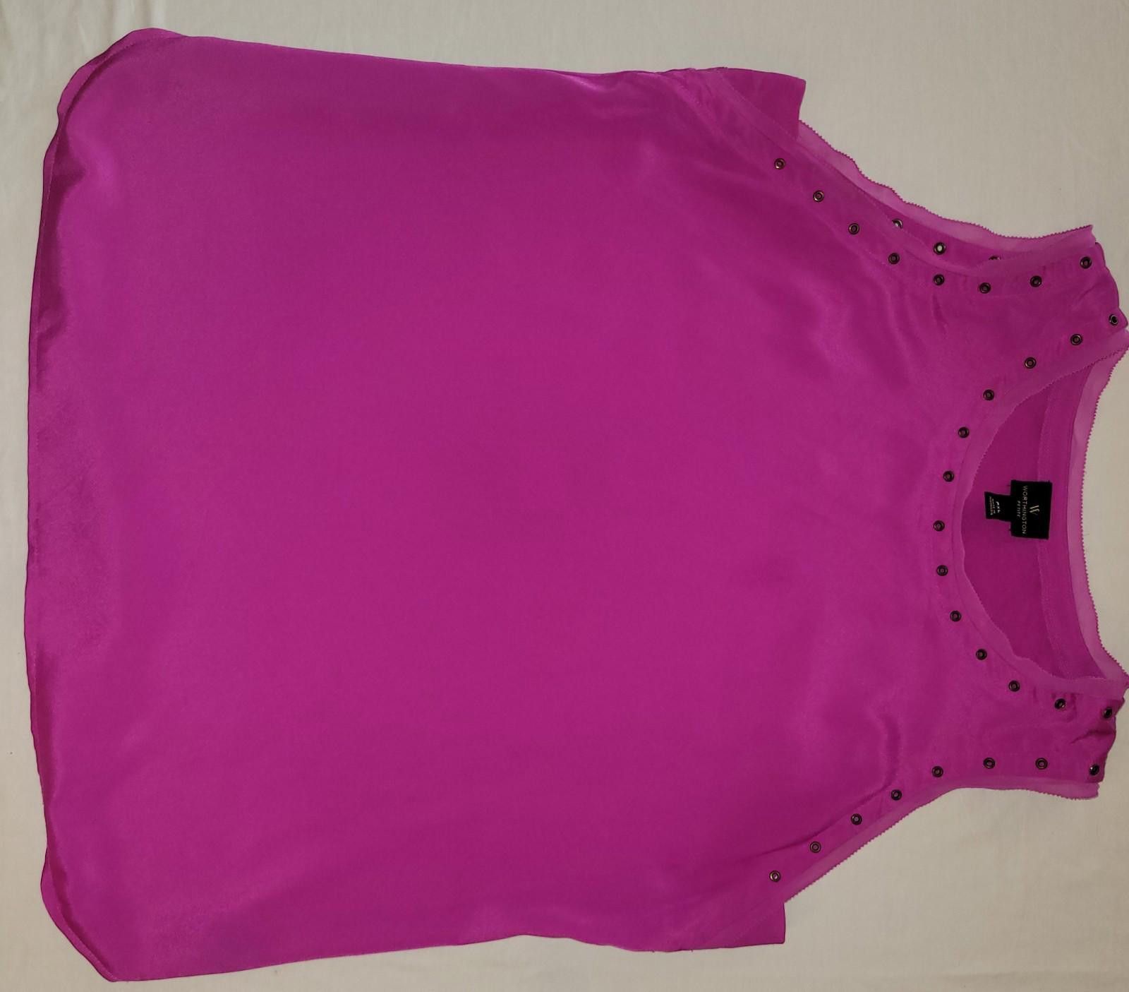 Worthington Worthington Petite women's fucsia tank top XL Size XL / US 12-14 / IT 48-50 - 1 Thumbnail