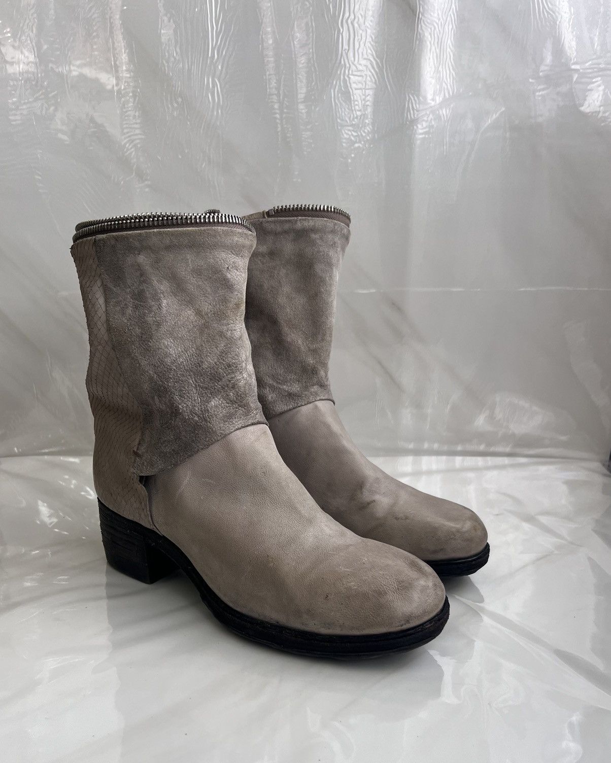 A.S.98 As 98 Airstep Zipper Boho Biker Gray distressed boot Size US 8 / IT 38 - 1 Thumbnail
