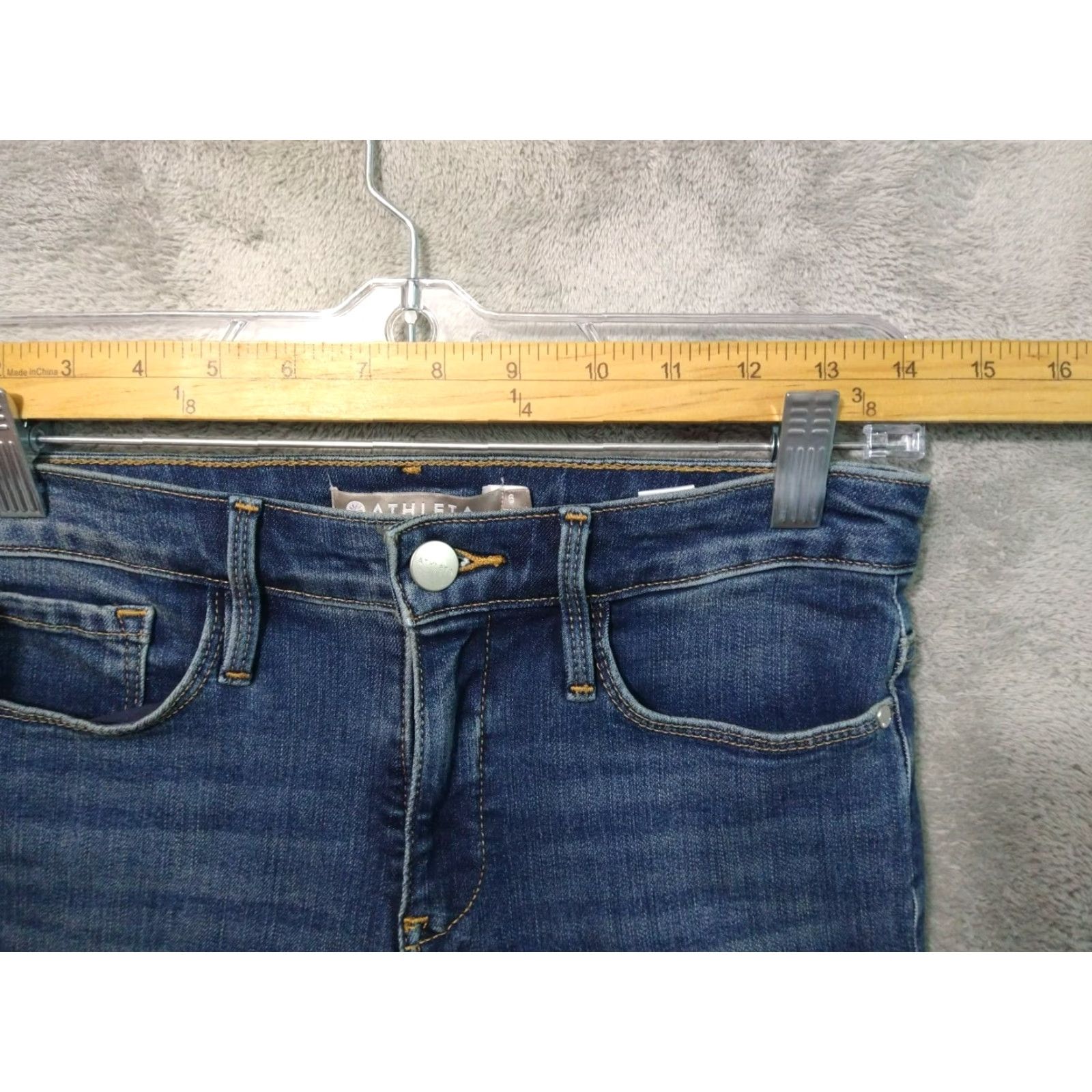 Athleta Athleta Jeans Womens 6 Blue Denim Sculptek Ultra Skinny Mid Rise Stretch Size 28" / US 6 / IT 42 - 3 Thumbnail