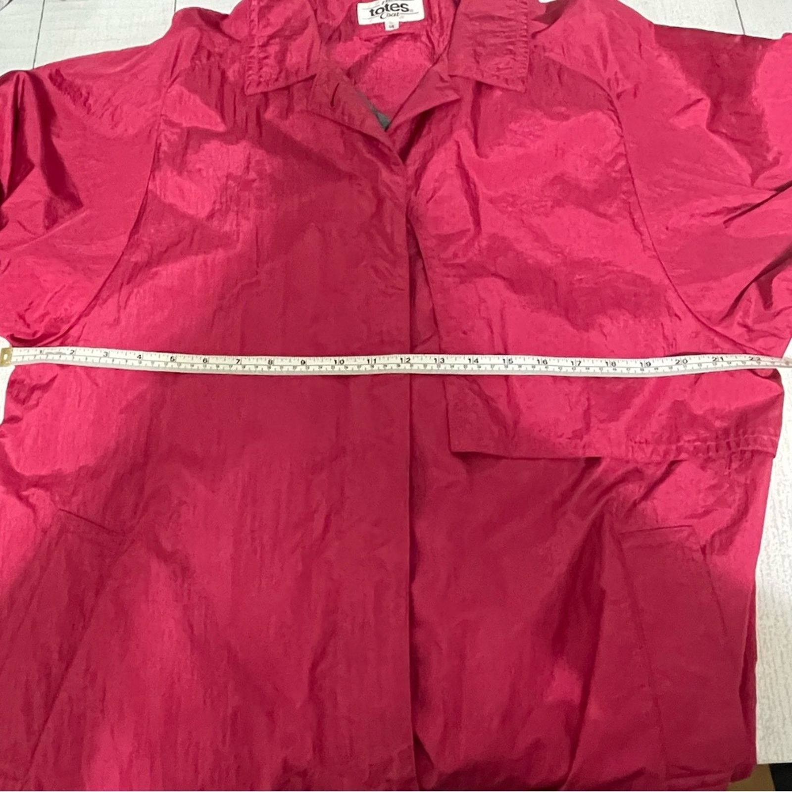 Other The Totes Coat Raspberry Pink Water Repellent Trench Coat Size XL / US 12-14 / IT 48-50 - 7 Thumbnail
