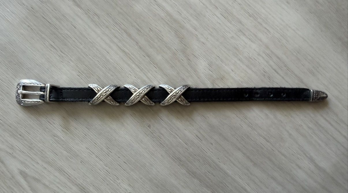 Brighton Brighton Kriss Kross Bandit Bracelet Black Leather Strap Size ONE SIZE - 1 Thumbnail