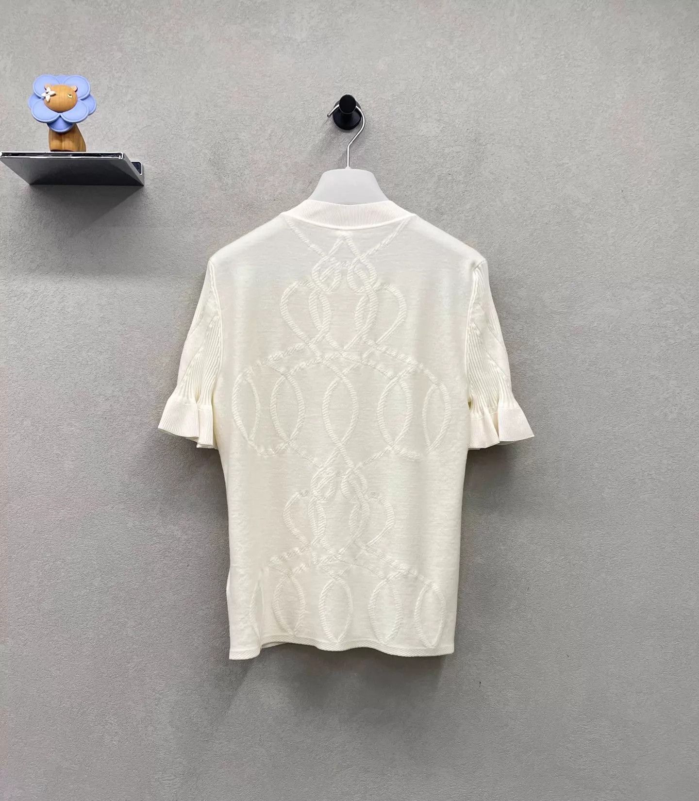 Hermes Hermes chain short-sleeve ruffled cuffs jumper sweaters Size M / US 6-8 / IT 42-44 - 2 Thumbnail