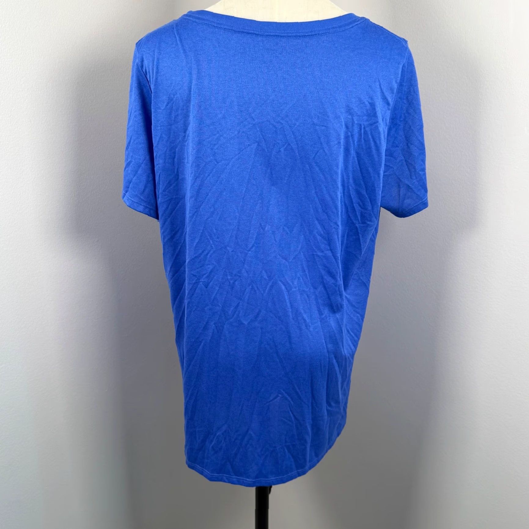 Nike Nike XL T‑Shirt Blue Dri-FIT Scoop Neck Short Sleeve Activewear EUC Size XL / US 12-14 / IT 48-50 - 2 Thumbnail