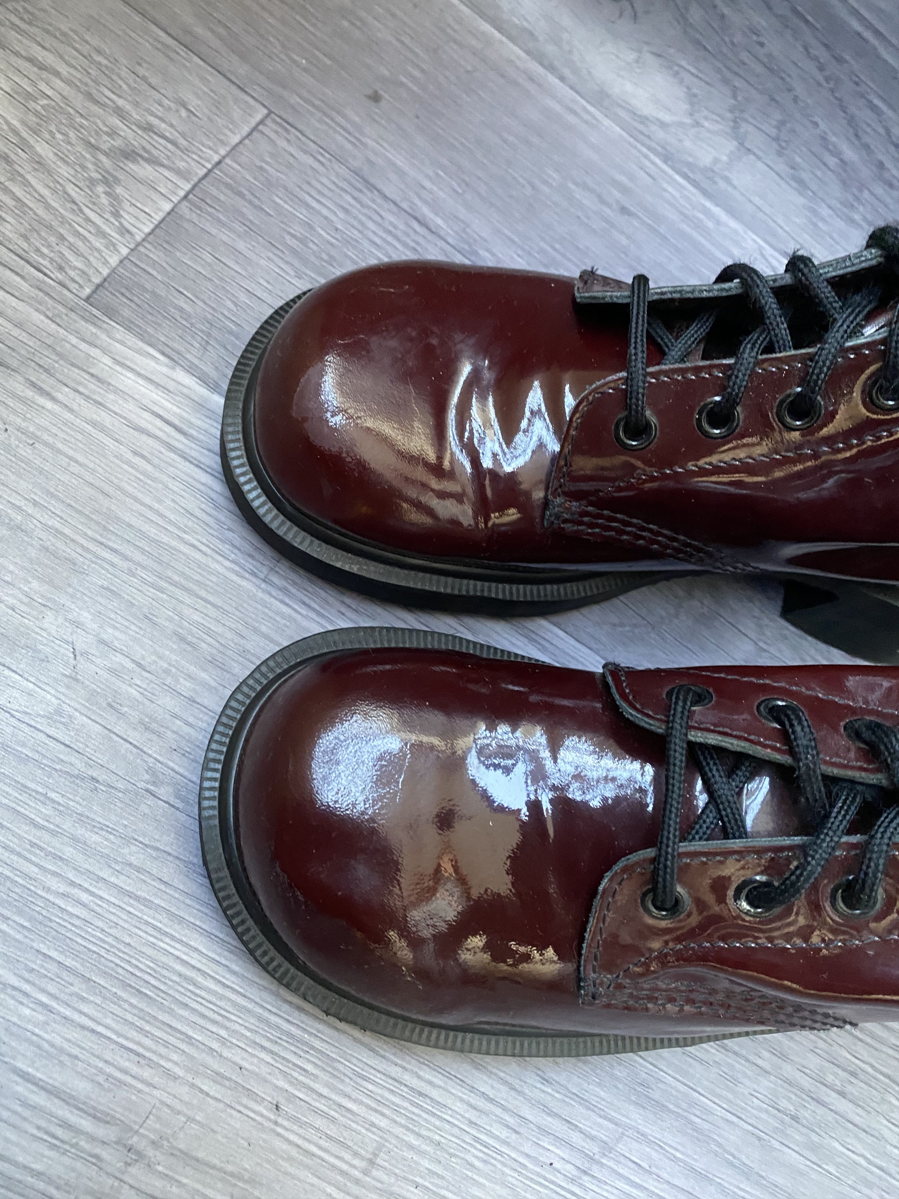 Vintage dr marten long riding maroon boots
