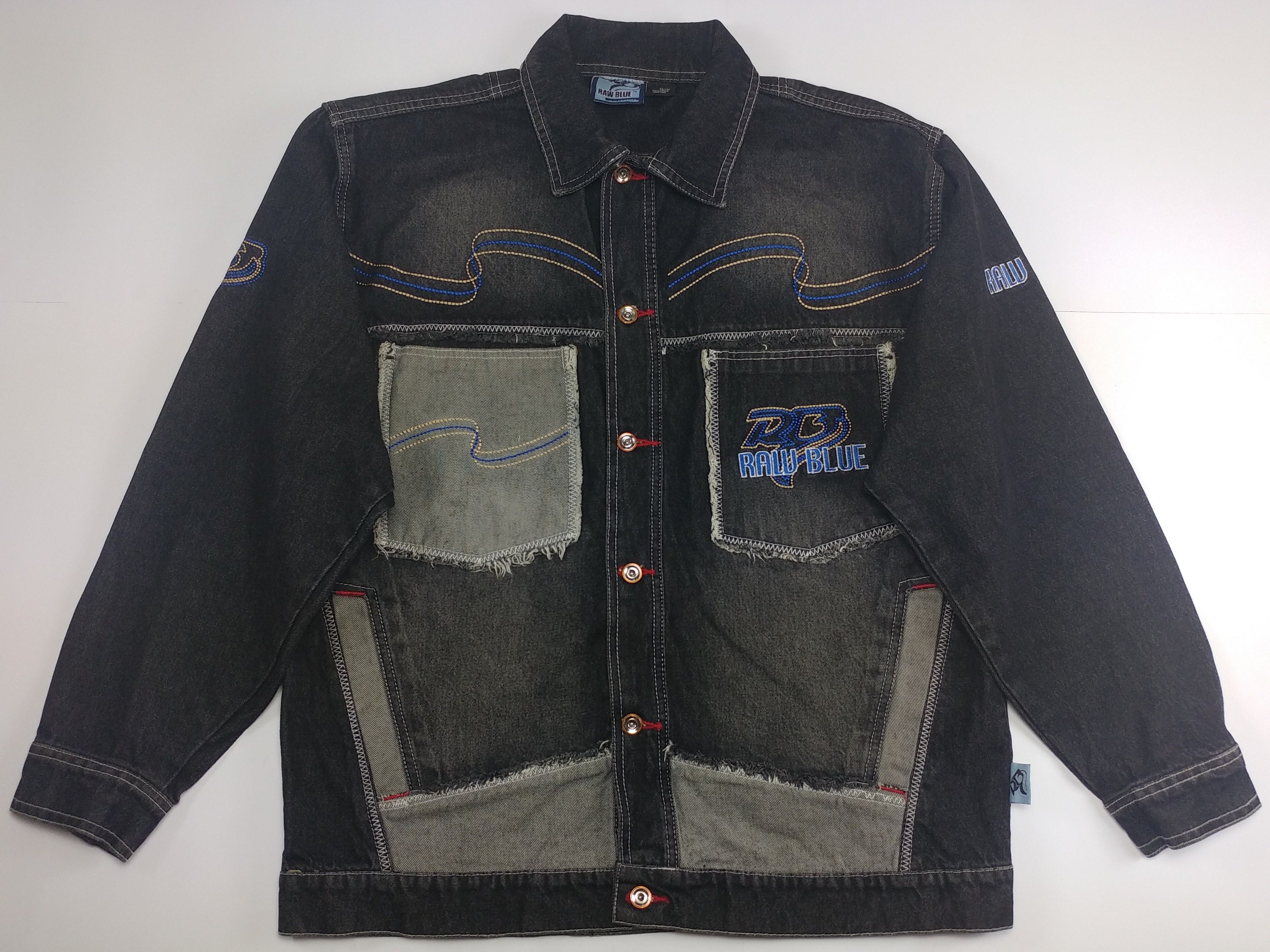 Vintage Raw Blue jacket, vintage denim jacket, 90s hip hop, 1990s XL Size US XL / EU 56 / 4 - 6 Thumbnail