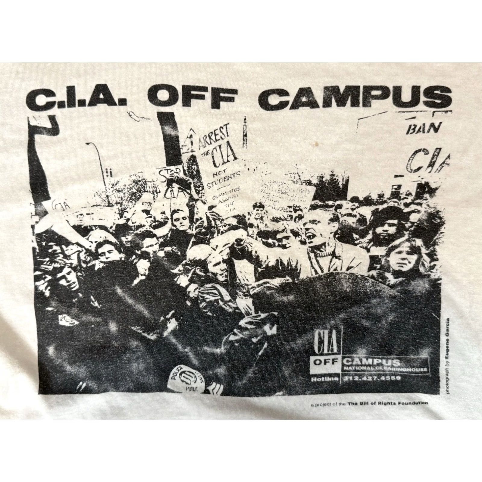 Fruit Of The Loom VINTAGE CIA Off Campus Shirt XL Kent State Massacre Fruit Loom Resist Antifa Men’s/Unisex Shirts (T-Shirt) Size US XL / EU 56 / 4 - 3 Thumbnail