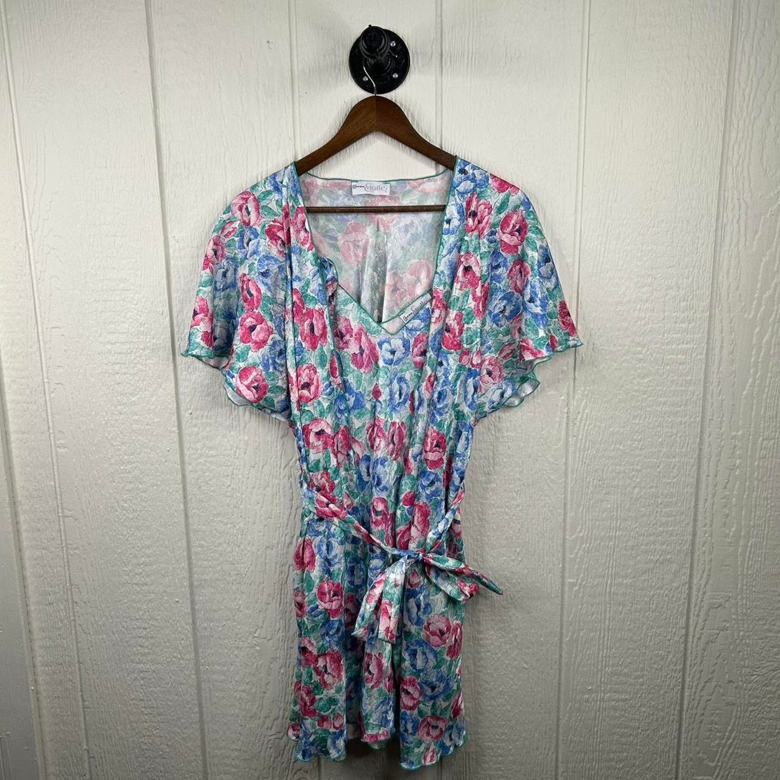 Other Vintage 80's Floral Dress & Robe Set Small - $50 Size ONE SIZE - 1 Thumbnail