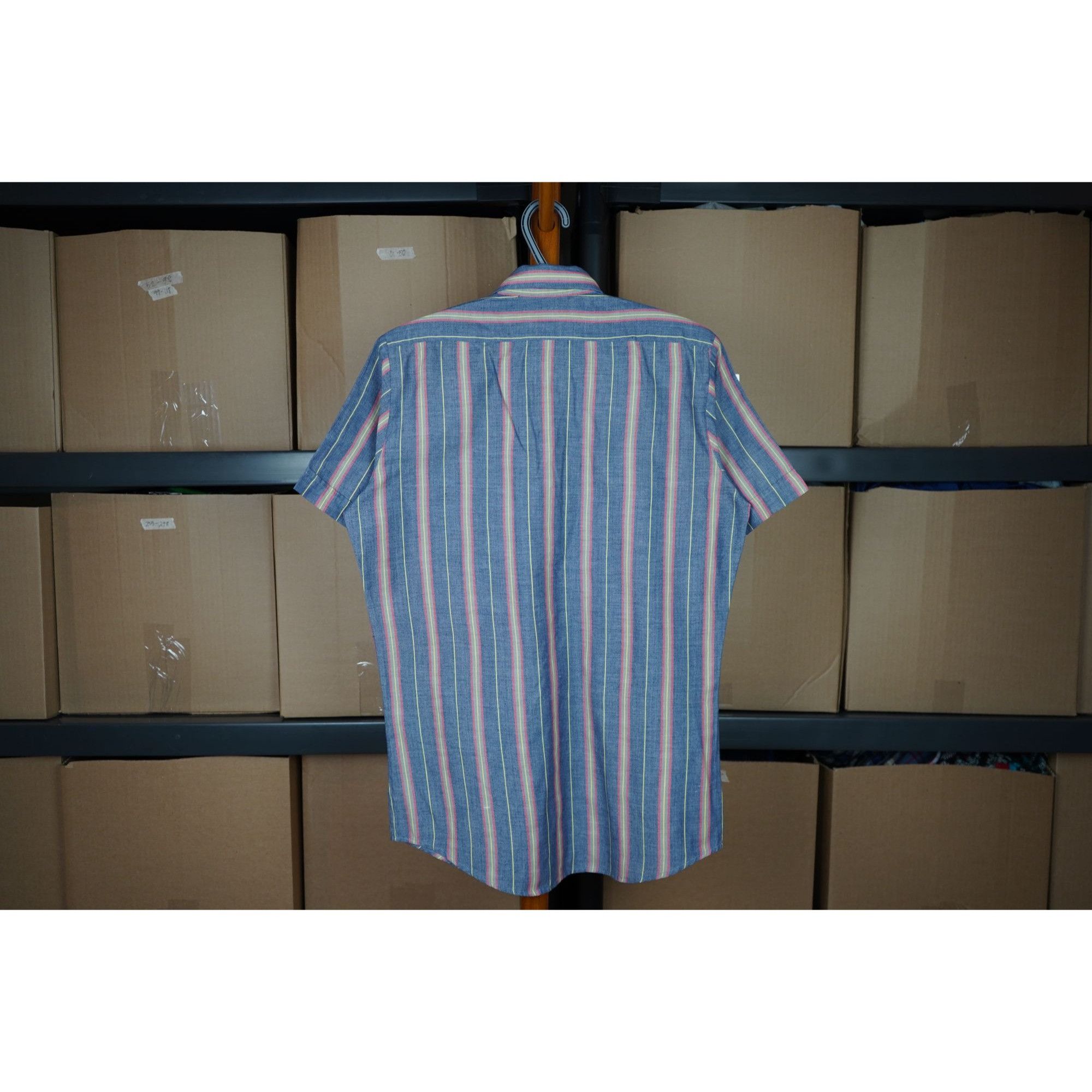 Vintage 90s Bluestone Stripes Short Sleeve Men's M #350 Size US M / EU 48-50 / 2 - 2 Thumbnail