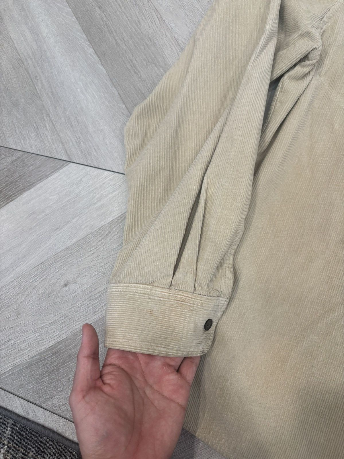 John Elliott John Elliott Corduroy Button Up Shirt Sz XL Beige Size US XL / EU 56 / 4 - 10 Thumbnail