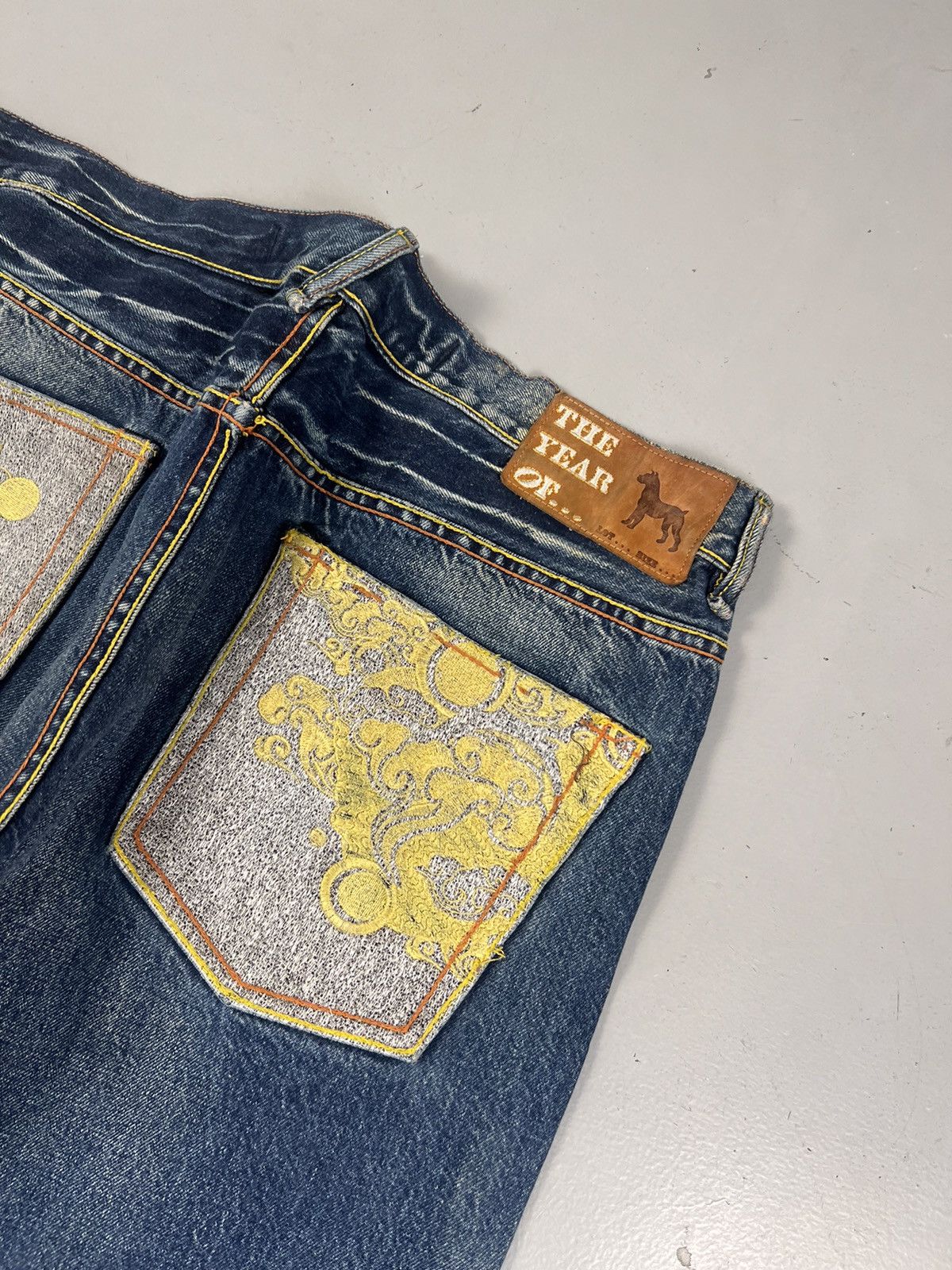 Japanese Brand Vintage the year of golden japanese embroidered denim pants Size US 40 / EU 56 - 5 Thumbnail