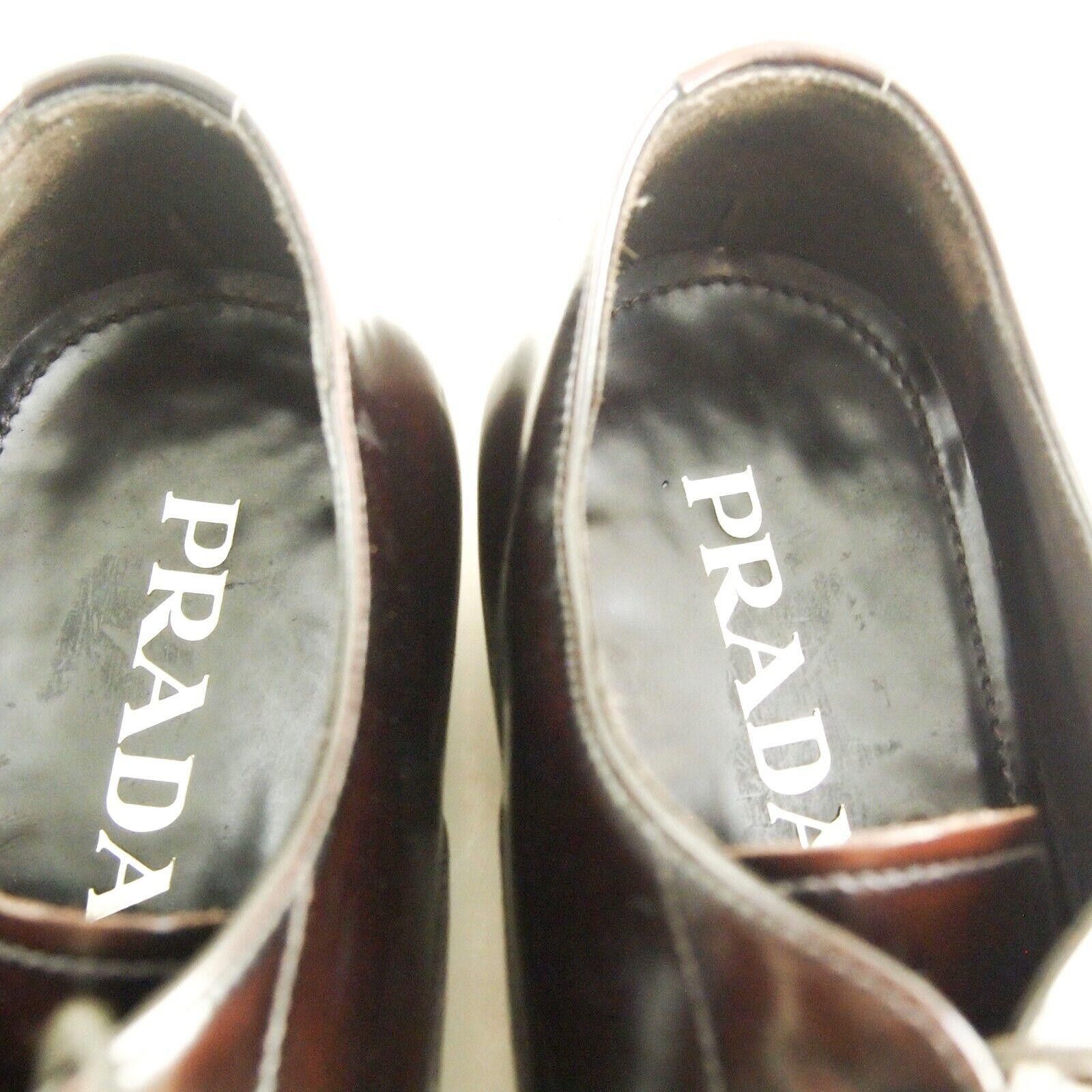 Prada Prada Oxfords Brown Leather Mens Size EU 41.5 US 8.5 Size US 8.5 / EU 41-42 - 8 Thumbnail