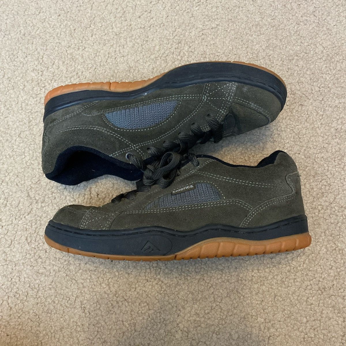 Emerica × Vintage Vintage 1990’s Emerica Chunky Olive Green Skate Shoes Size US 9.5 / EU 42-43 - 7 Thumbnail