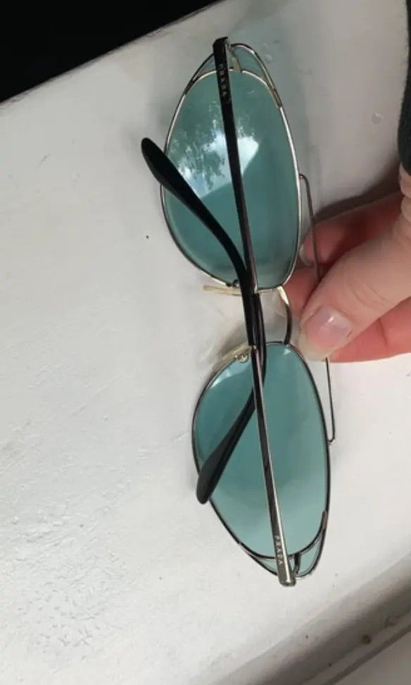 Prada × Vintage PRADA Sunglasses Rimless Sport Metal Frame Shield Wrap Size ONE SIZE - 2 Thumbnail