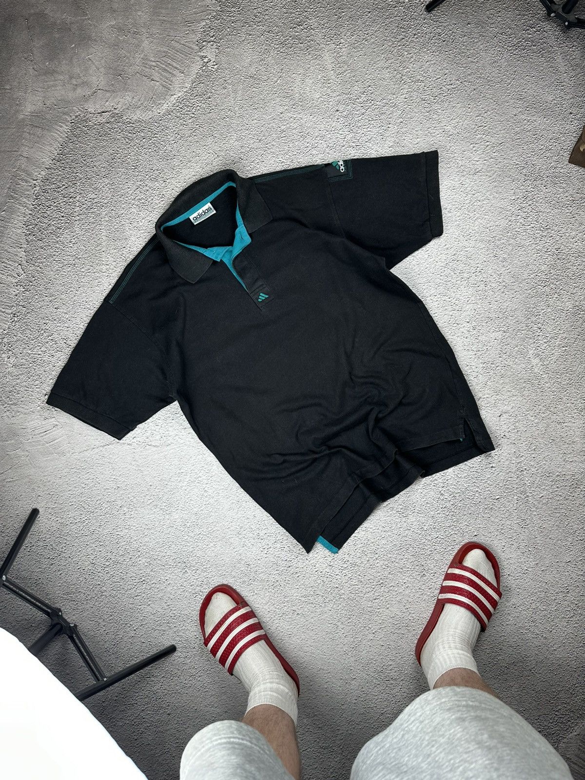Adidas Vintage Adidas Equipment Polo Faded Y2K Logo Style Size US L / EU 52-54 / 3 - 1 Thumbnail