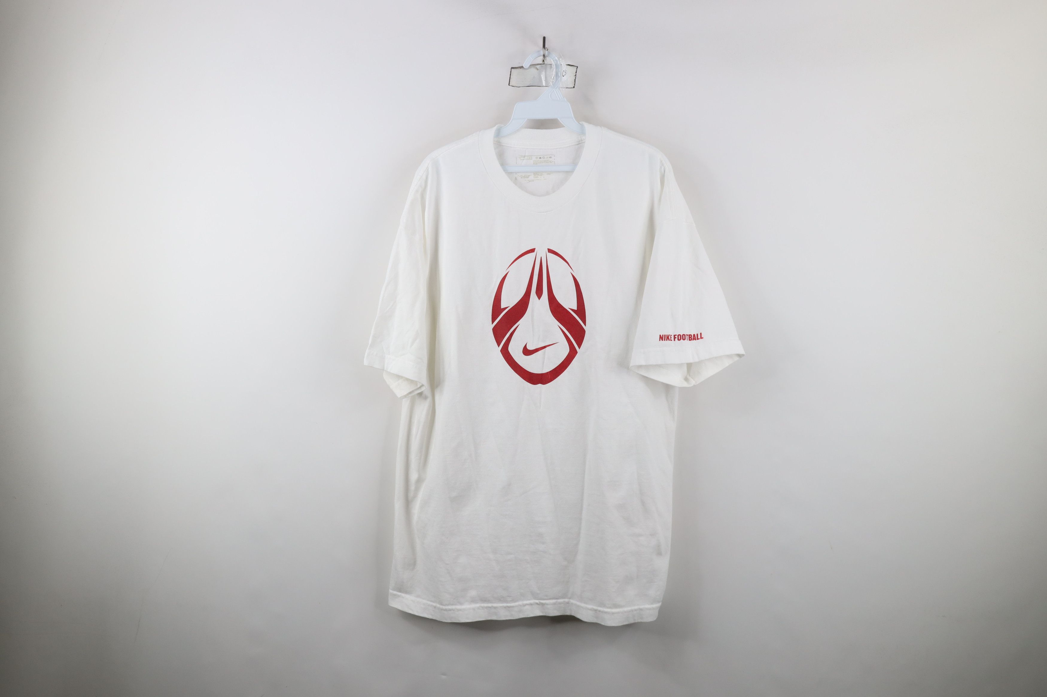 Nike × Vintage Vintage Y2K Nike Football Center Swoosh Short Sleeve T-Shirt Size US XL / EU 56 / 4 - 1 Thumbnail