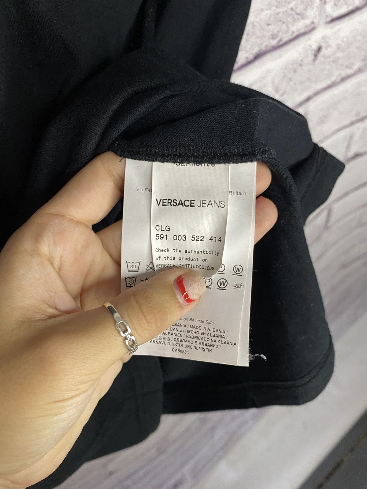 Versace Mens Versace Jeans Luxury T-Shit Multi-Printed Sleeves Size US S / EU 44-46 / 1 - 5 Thumbnail