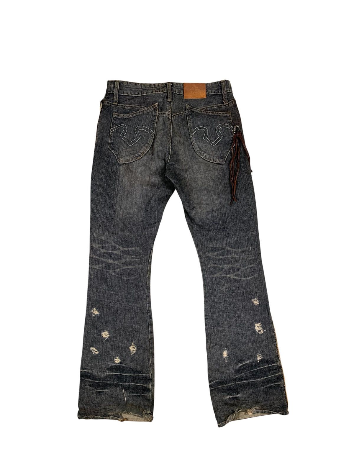 Obelisk 2000s OBELISK Gun Holster Western Flare Jeans Size US 32 / EU 48 - 2 Thumbnail