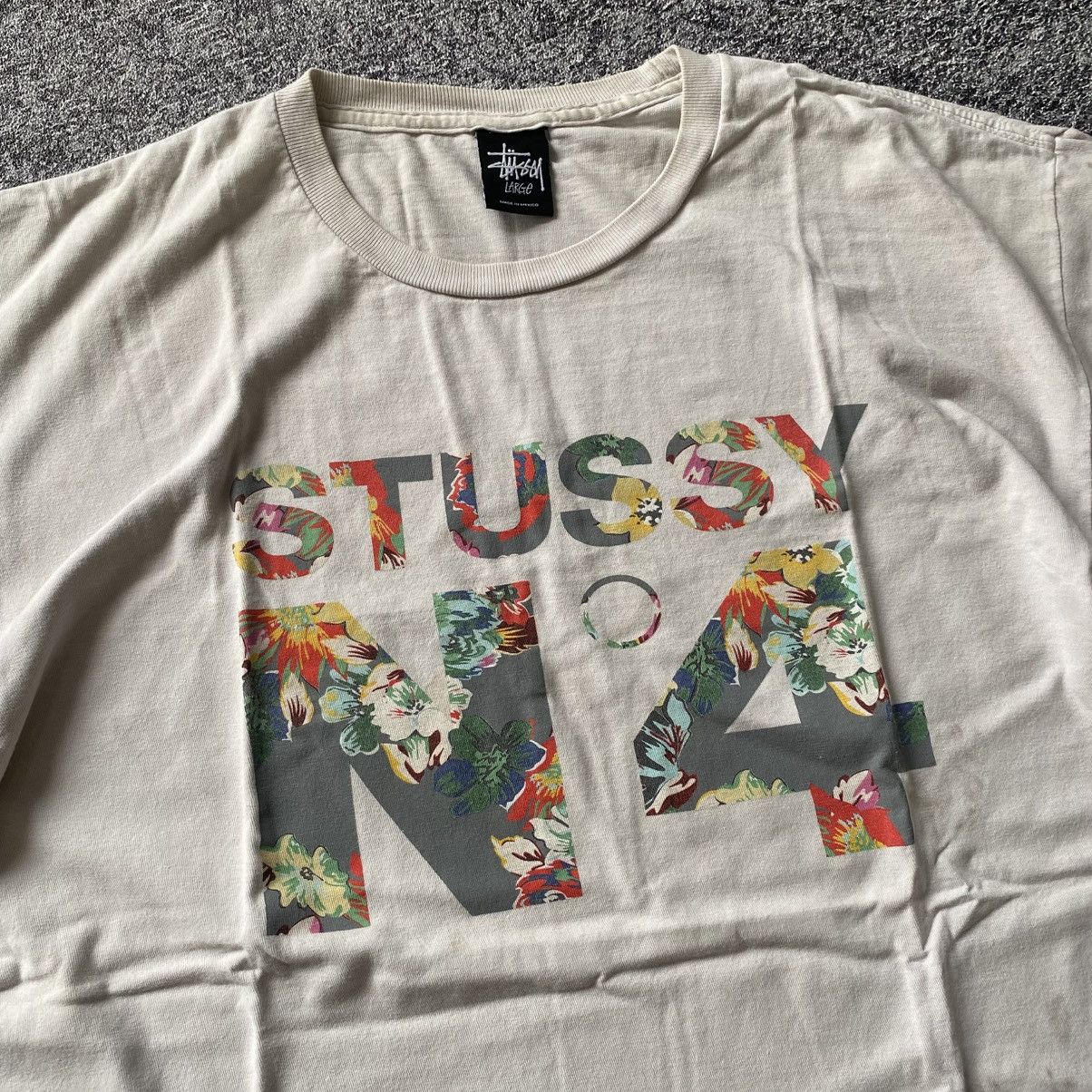 Japanese Brand × Stussy Stussy N4 Floral White Tshirt Size US L / EU 52-54 / 3 - 2 Thumbnail