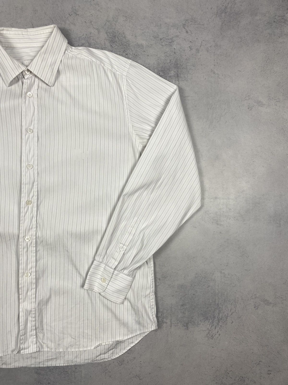 Prada Prada Stripped Luxury Long Sleeve Shirt Button Up Designer Size US L / EU 52-54 / 3 - 3 Thumbnail