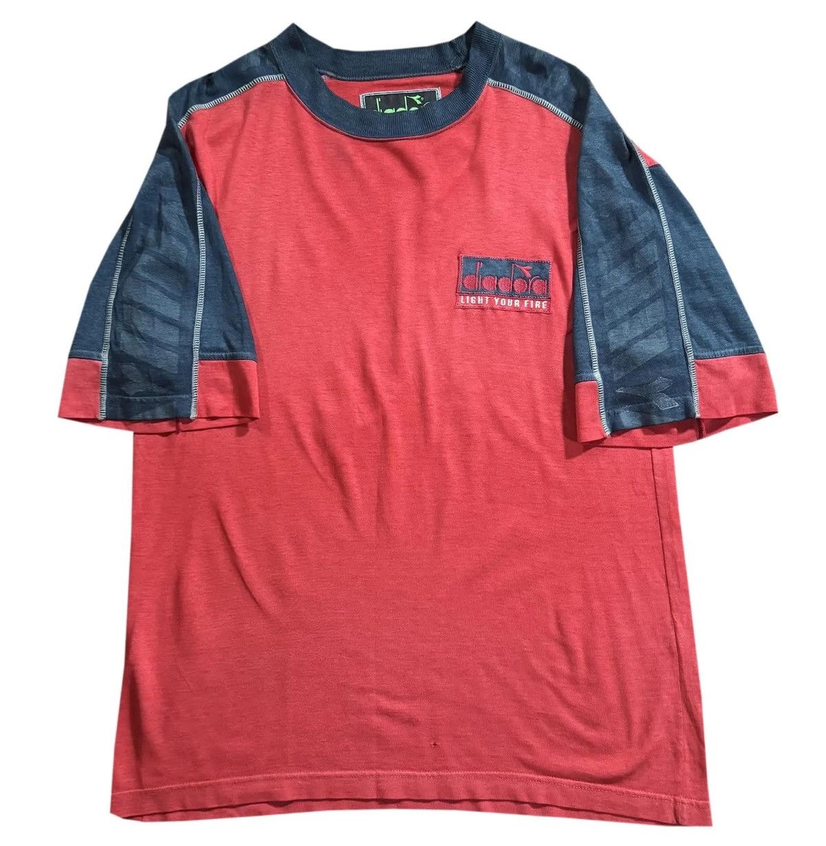 Diadora Vintage Diadora Light Your Fire T Shirt T Shirt (Size L) Size US L / EU 52-54 / 3 - 1 Thumbnail