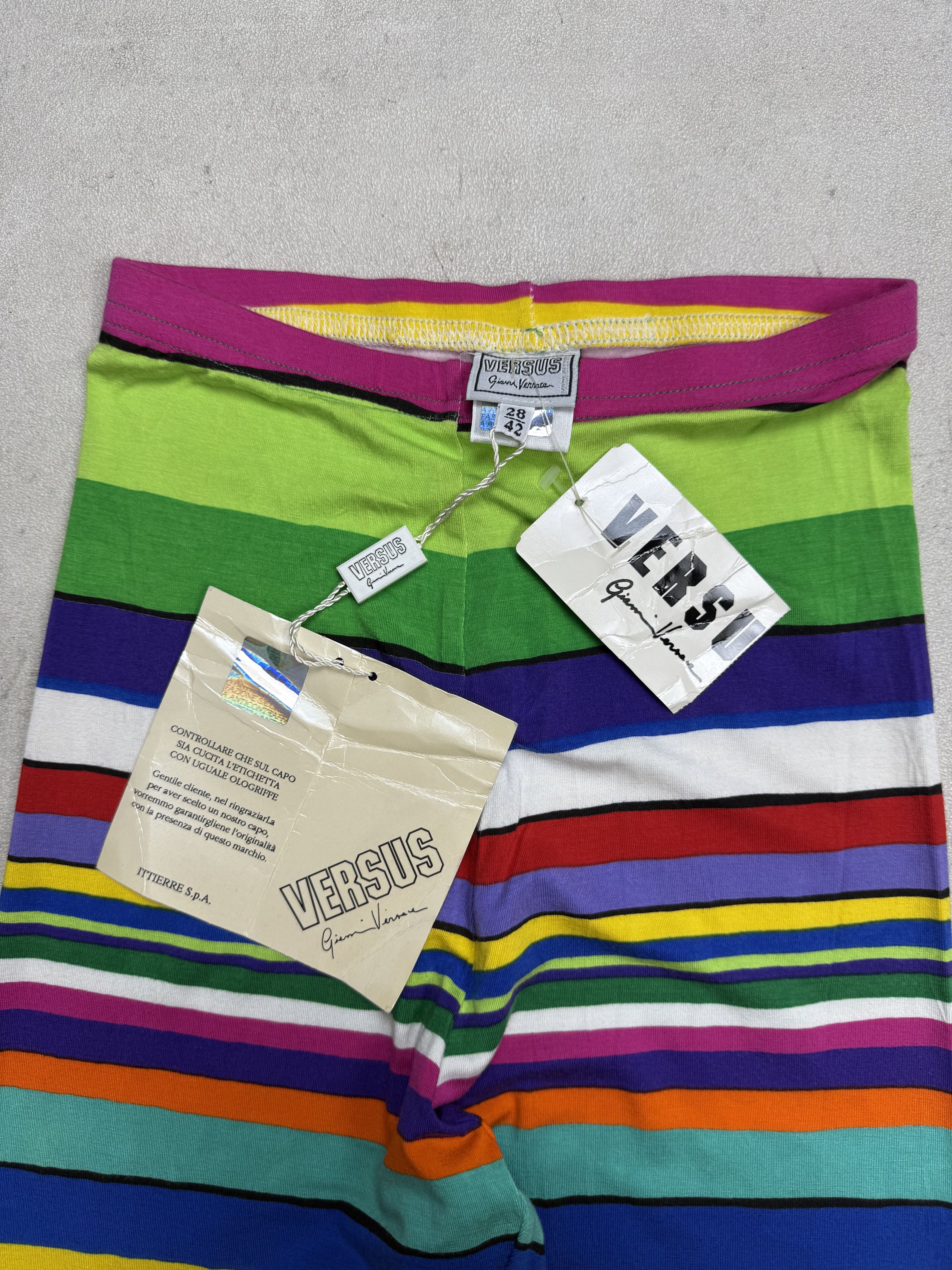 Versace Gianni Versace VERSUS Rainbow Leggings Pants Size 28" / US 6 / IT 42 - 4 Thumbnail