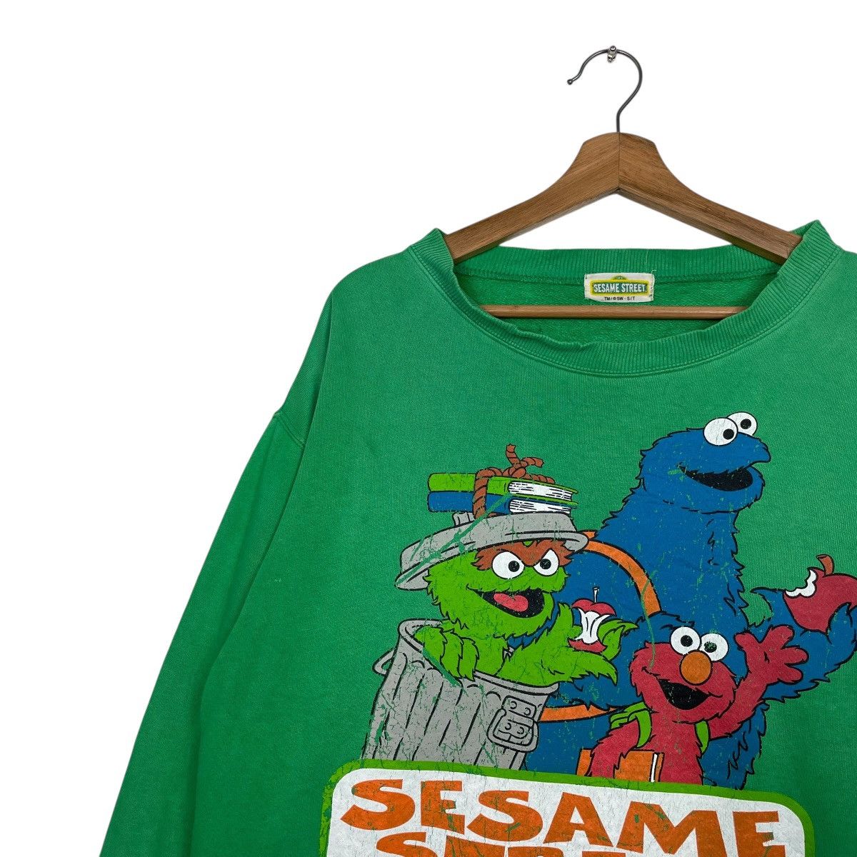 Vintage Vintage Sesame Street Green Sweatshirt Size M / US 6-8 / IT 42-44 - 6 Thumbnail
