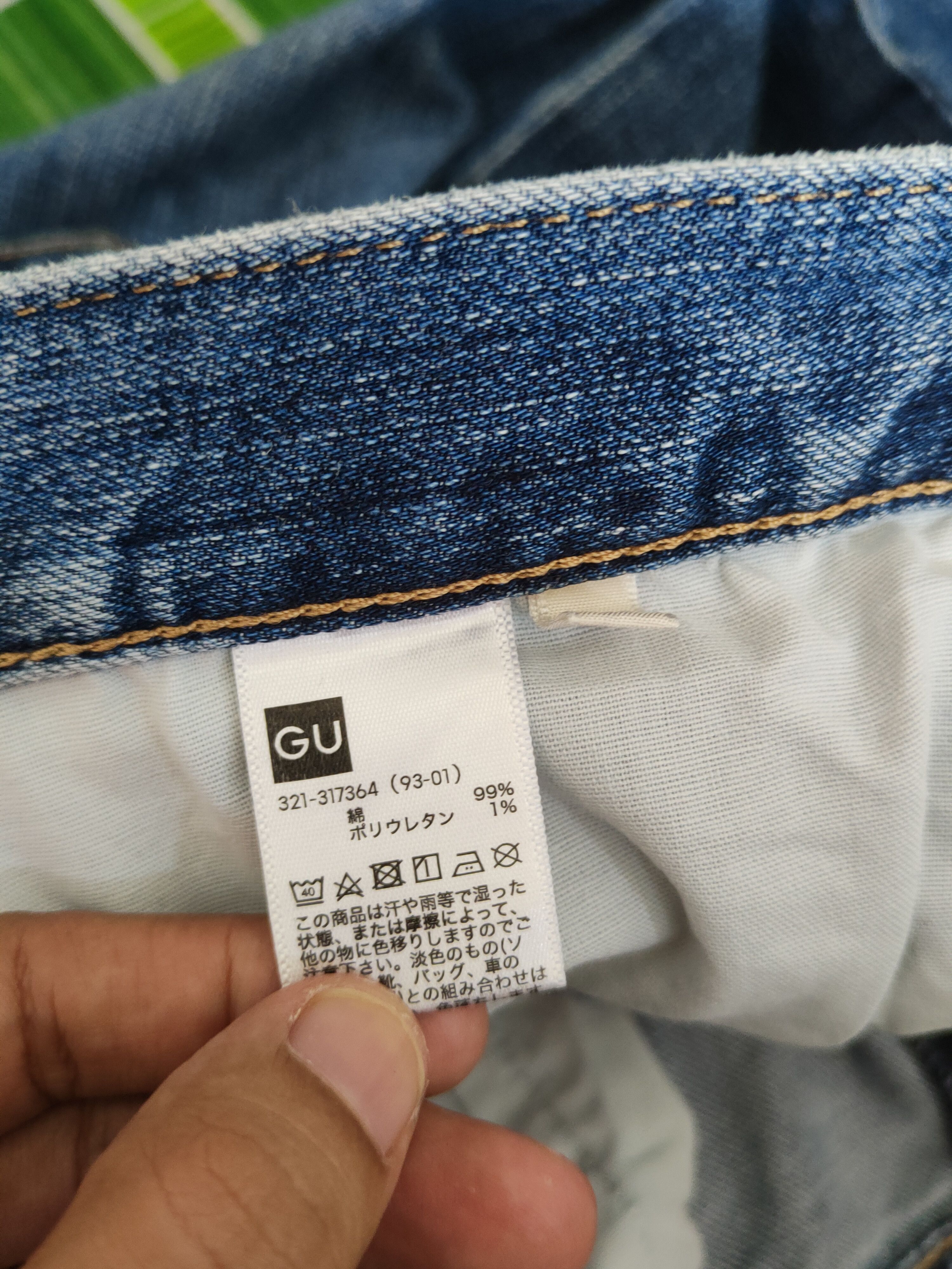 GU Gu japan vintage blue Denim jeans Pants #S1370 Size US 33 - 13 Thumbnail