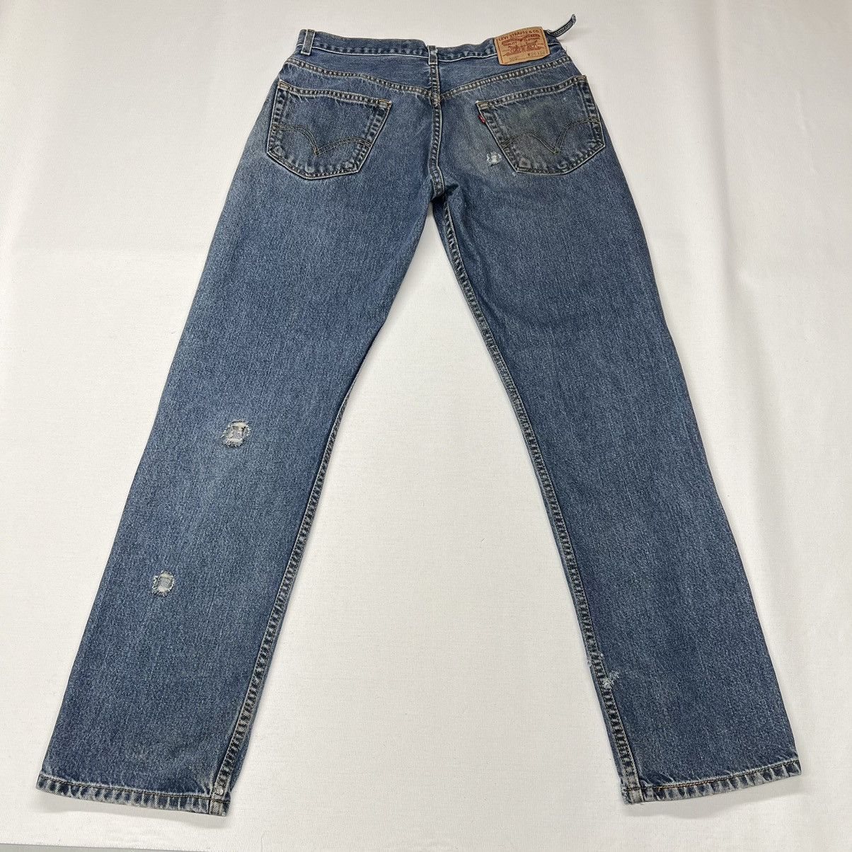 Levi's × Vintage Levis 505 Jeans Blue Straight Regular Fit Distressed Y2K Size US 34 / EU 50 - 15 Thumbnail